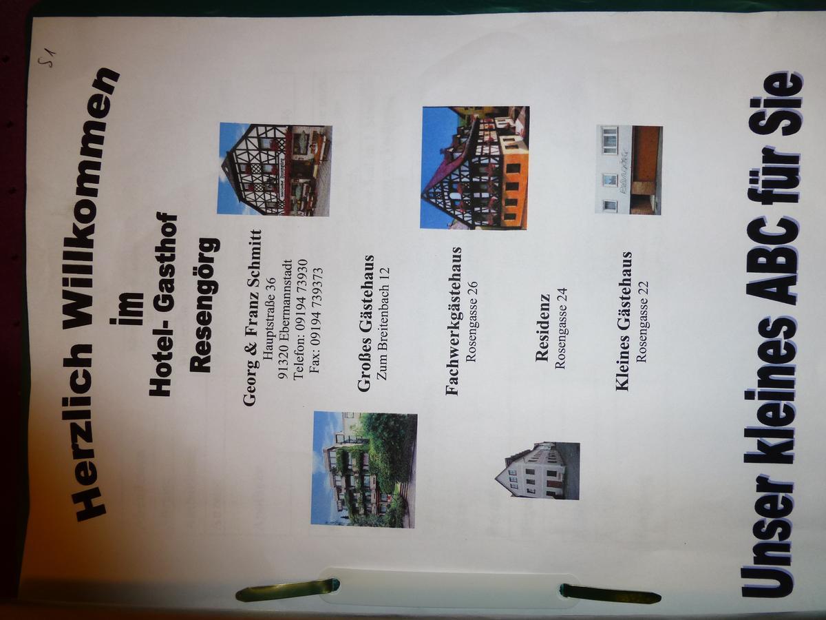 Resengoerg Hotel Ebermannstadt Kültér fotó